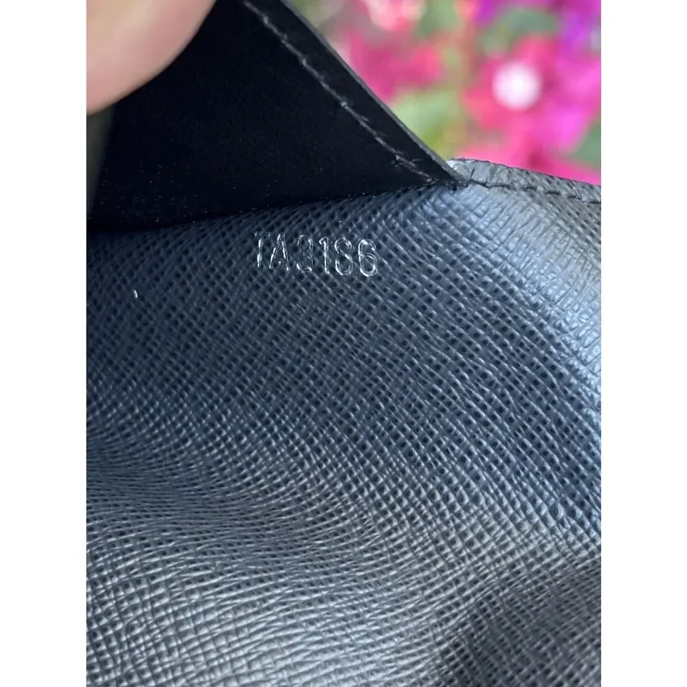 Louis Vuitton Taiga Leather Continental Brazza Long Bifold Wallet Black